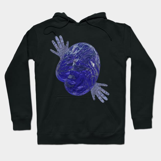 Abstract Hands (water) Hoodie by MeditativeLook